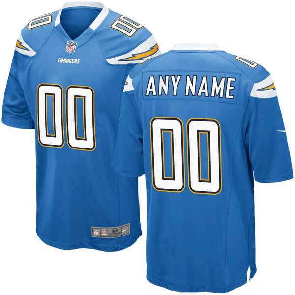 Men Los Angeles Chargers Nike Powder Blue Custom Alternate Game NFL Jersey